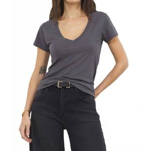 NEW LAMADE arlo v-neck short sleeve tee in pewter